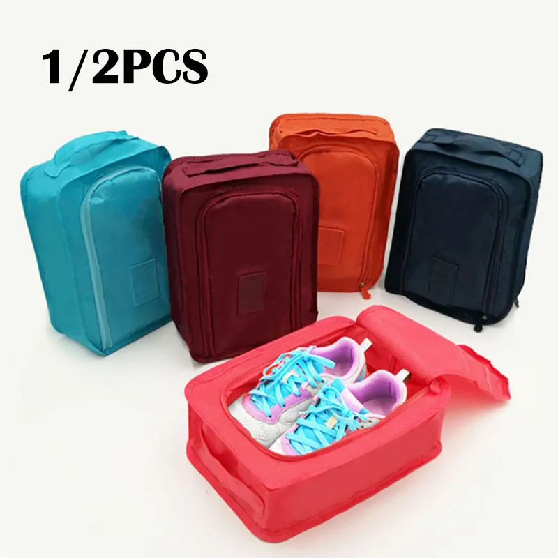 

1/2Pcs Multifunctional Portable Folding Waterproof Travel Shoes Storage Bag Pouch Organizer for Easy Carry And Storage