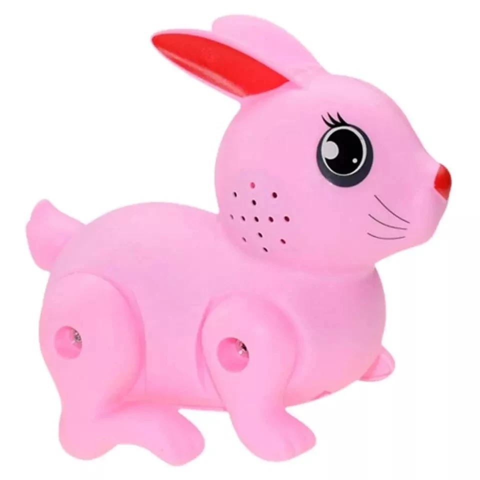 Electronic Pet Rabbit Electronic Toy Acousto-Optic  LED Lighting Walking Toy Children Birthday Present