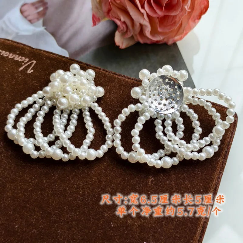 Shoe Charms Handmade Woven Beaded Faux Pearl Floral Bow Resin Lightweight Colorful DIY Clog Decor Accessory Summer Gift