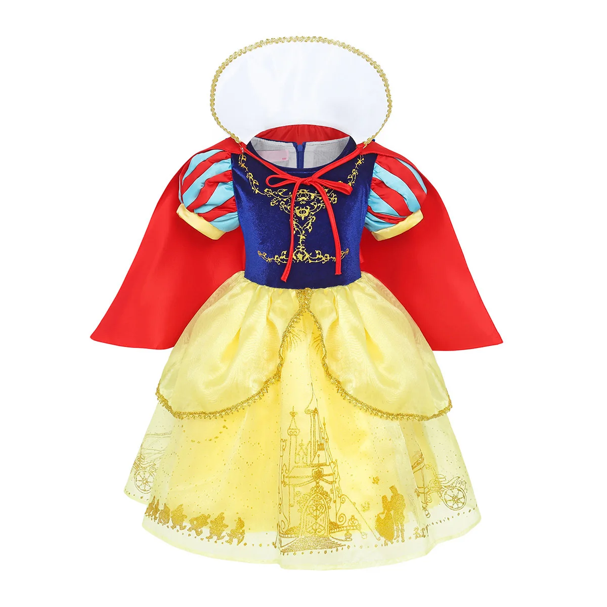 2026 Story Snow White Deluxe Costume Nostalgic Fairy Princess Dress Apple&Witch&Hunter Role Play Purim Apparel Carnival Frock