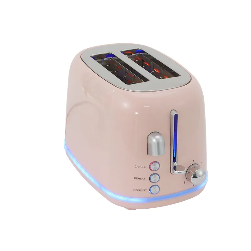 Fully Automatic Fast Heating Toaster Oven 2 Slices With Atmosphere Light 6 Levels Household Breakfast Bread Baking Equipment submersible led light rgb underwater lamp ip68 waterproof swimming pool bulb atmosphere led night light with remote tea lamps