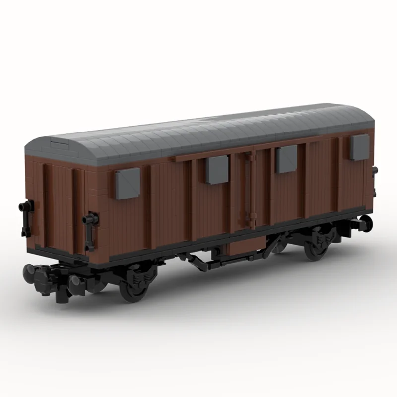 Covered Freight Wagon Train Model Building Blocks R Bucket Car Model City Car Model Building Blocks DIY Assembly Toy Set