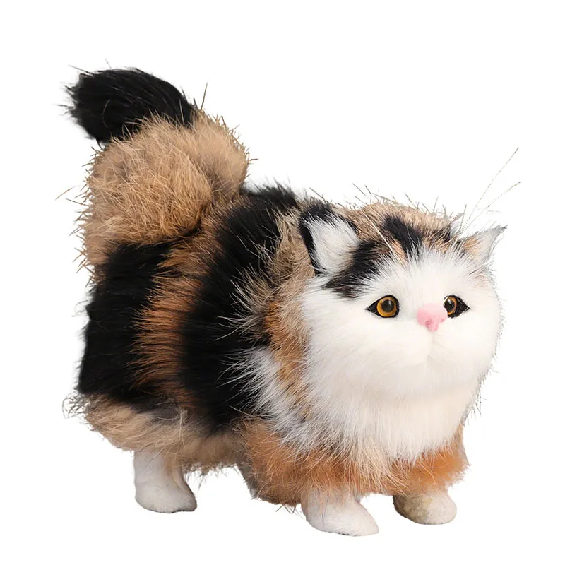 かわいいシミュレーション猫ぬいぐるみ、柔らかいぬいぐるみ子猫モデル、偽猫リアルな動物、子供、女の子の誕生日、バレンタインデーのギフト