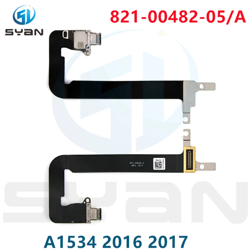 Kabel Flex Port pengisian daya USB-C A1534 asli untuk Macbook 12 "Retina A1534 kabel Jack daya DC Cable 2016 2017