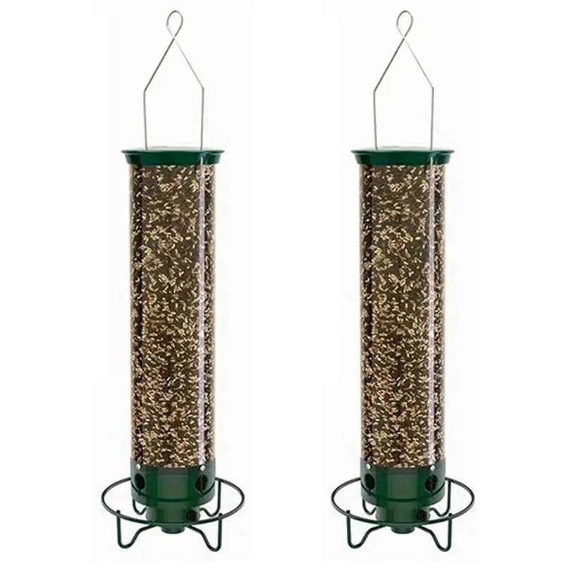 2X Droll Yankees Squirrel-Proof Wild Bird Feeder Outdoor Patio Wrought Iron Hanging Hummingbird Feeder