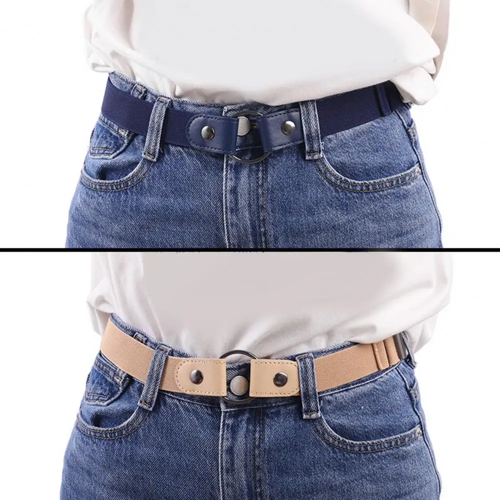 Everyday Wear Belt Adjustable Length Women's Faux Leather Lazy Belt for Costume Accessories Invisible Waistband with Punch-free