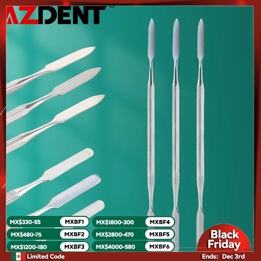 

3 шт., шпатель для смешивания из нержавеющей стали AZDENT, инструмент для смешивания зубов, палочка для смешивания, инструменты для цветов