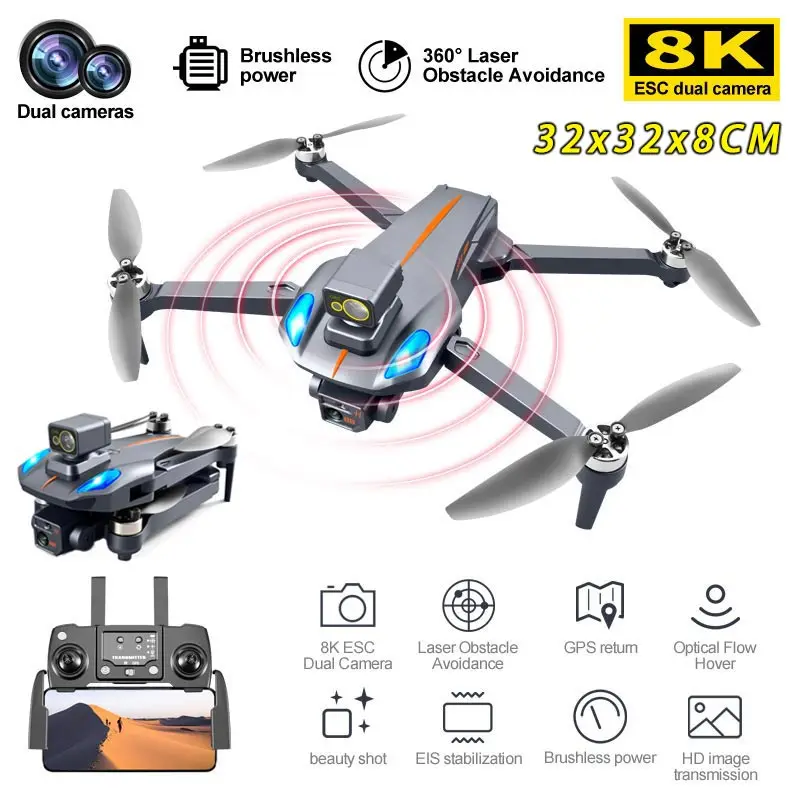 K911 MAX GPS Drone 8K Professional Obstacle Avoidance DualHD Camera Brushless Motor Quadcopter RC Distance 1200 M Kids Toys Gift