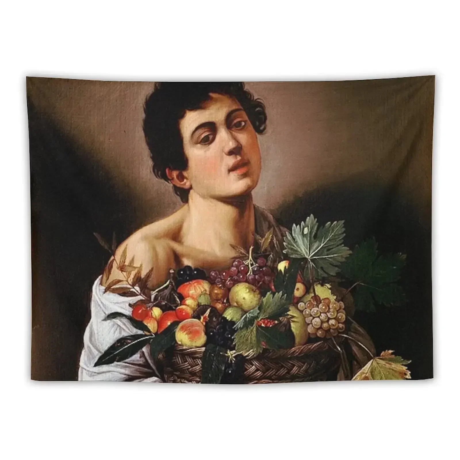 

BOY WITH A BASKET OF FRUIT - CARAVAGGIO Tapestry Room Aesthetic Decor Bedroom Deco Tapestry