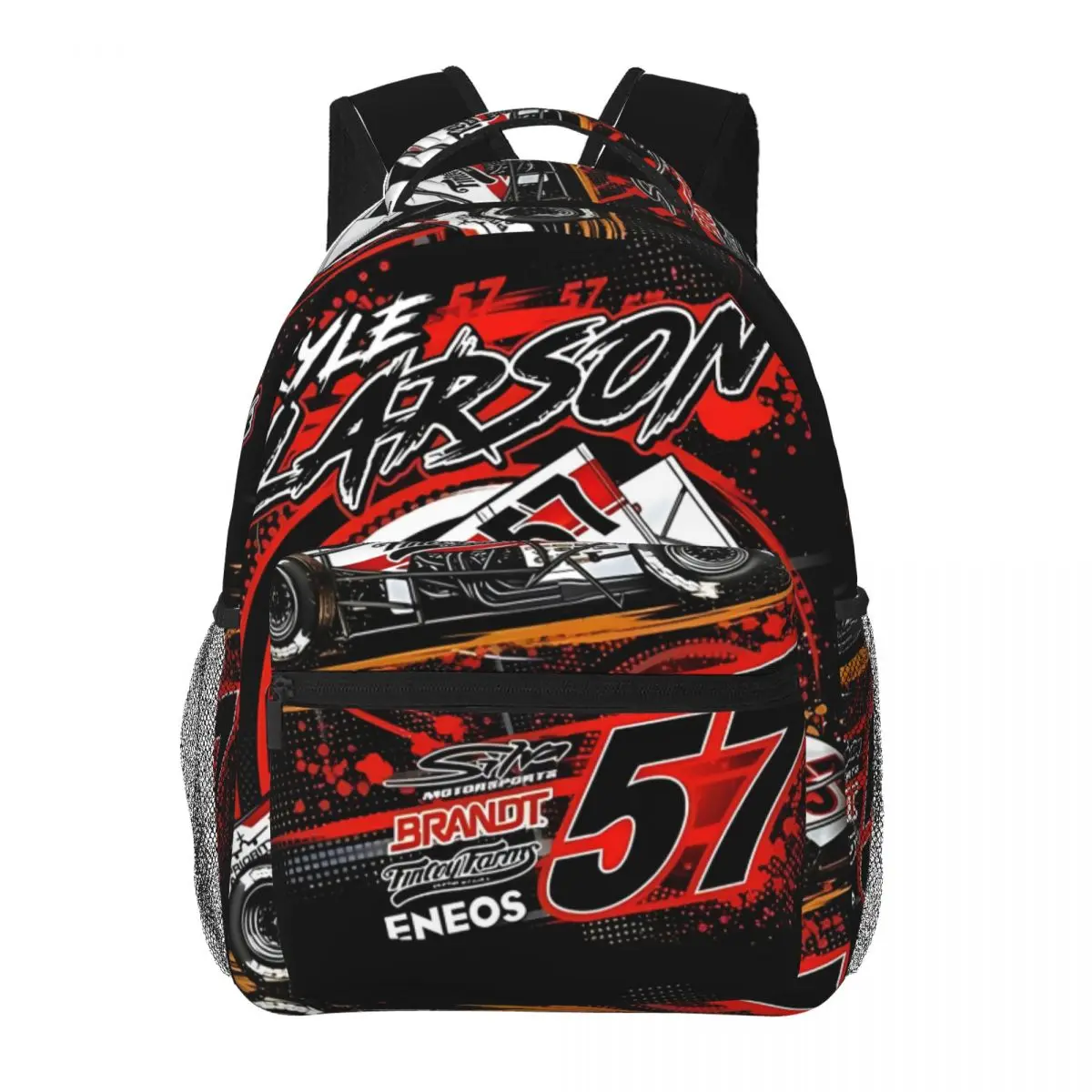 

Kyle Larson Backpack for Men Women Fashion Student Business Daypack College Shoulder Bag 16in