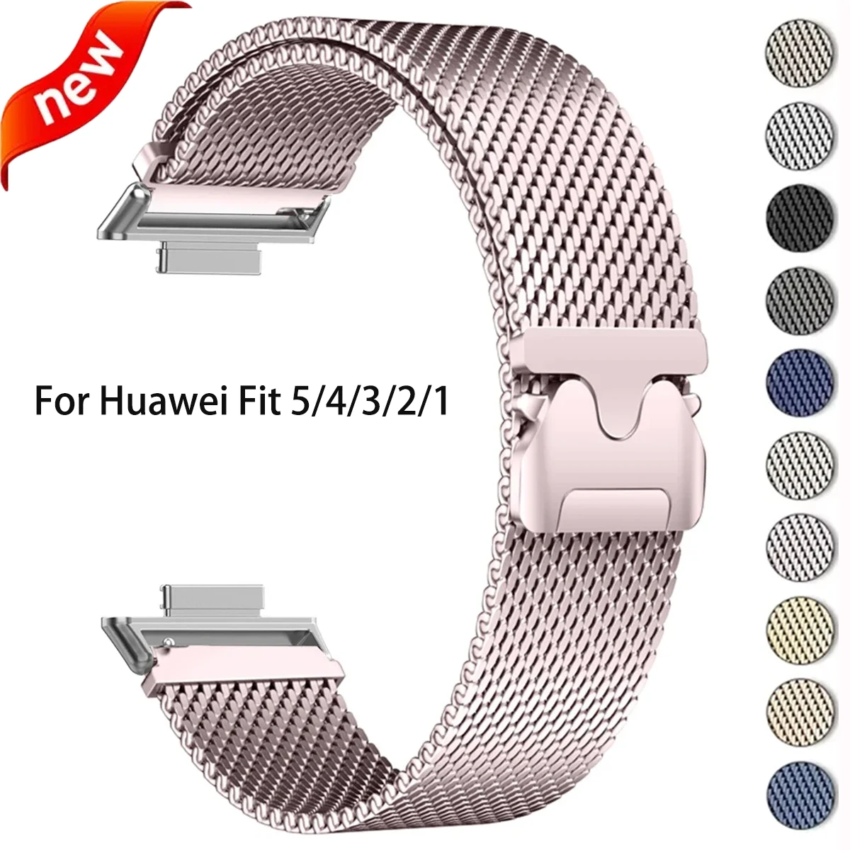 Milanese Loop Armband für Huawei Watch Fit 5 4 Fit 3 2 1 Magnetisches Armband für Huawei Watch Fit 5-4 Pro Zubehör