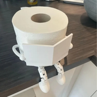 Whimsical 3D Printed Bookworm Toilet Paper Holder - Unique, Durable, and Stylish Bathroom Decor Accessory for Home and Office