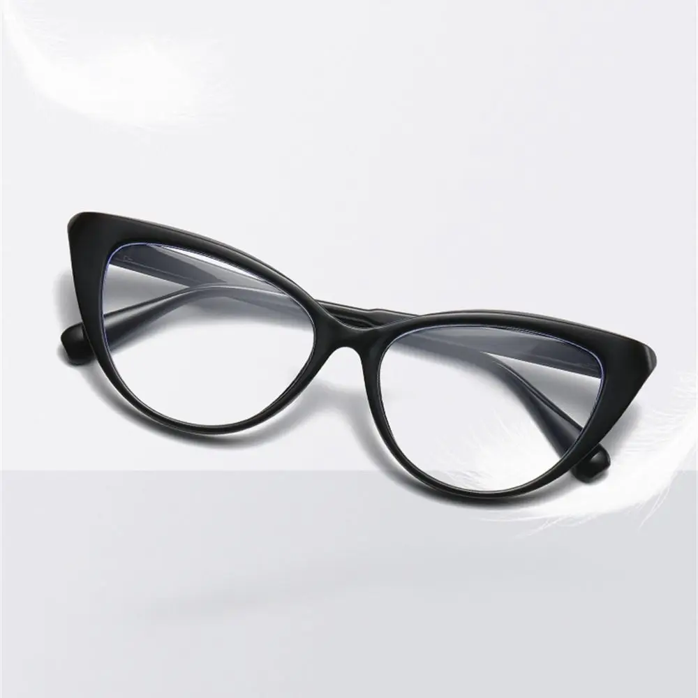 PC Anti-UV Blue Rays Glasses Solid Color Ultra-light Computer Goggles Big Frame Leopard Print Optical Glasses Frame Women