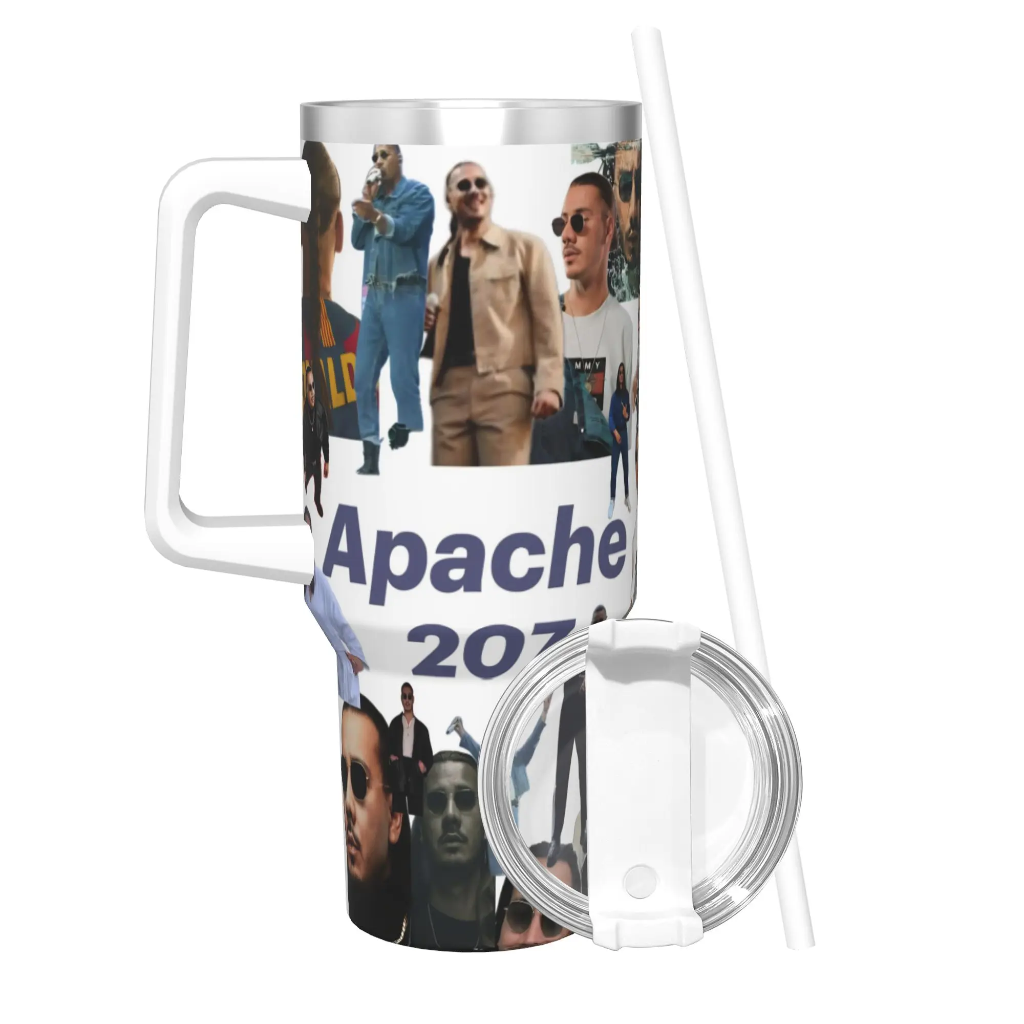 Apache207 Rapper Tumbler 40oz Stainless Steel Double Wall Vacuum Insulated  Tumblers Cup With Straw