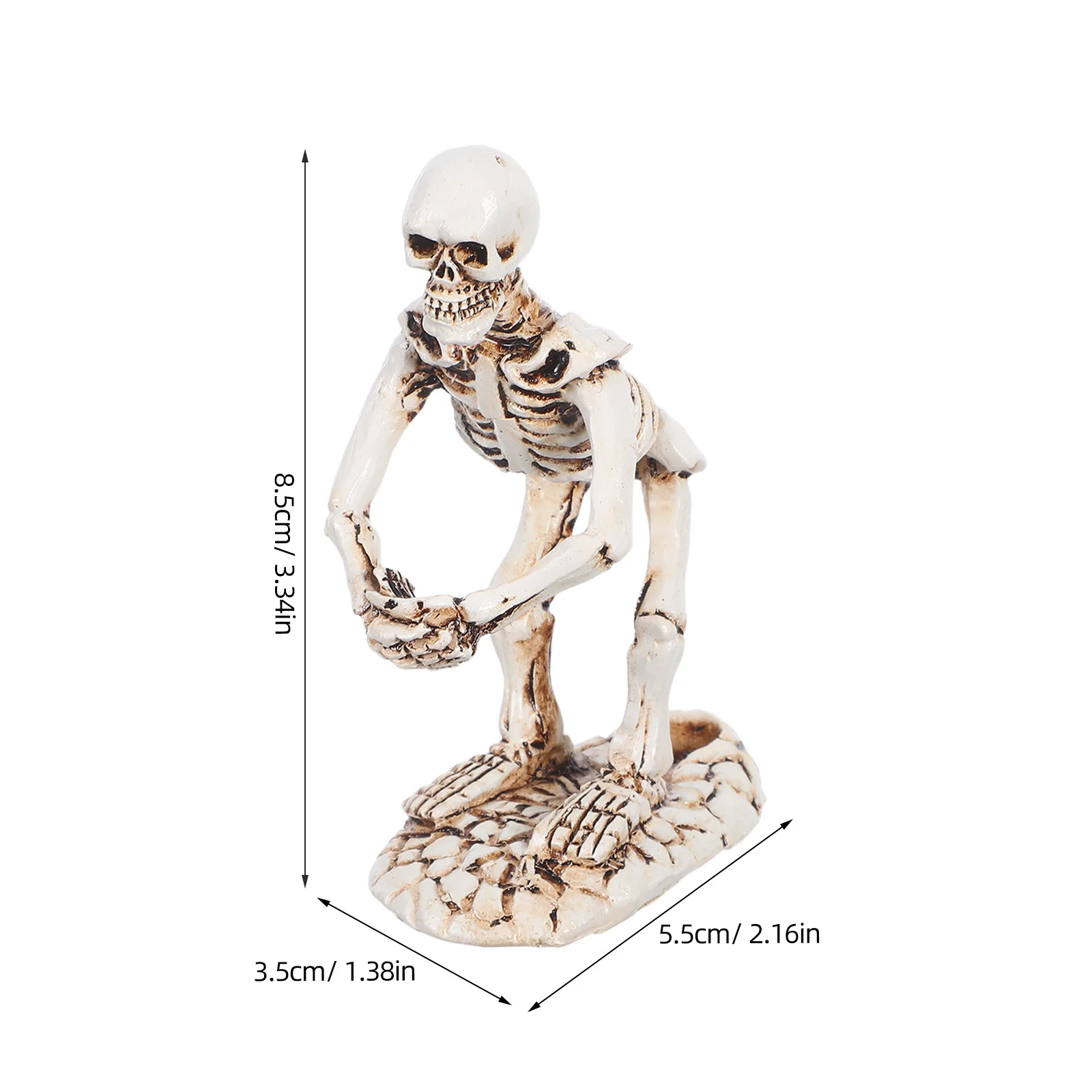 1 قطعة حامل قلم جمجمة من الراتنج شكل سطح المكتب تخزين الرف فرشاة للمكياج حامل منضدية الديكور هدية الهالوين #5
