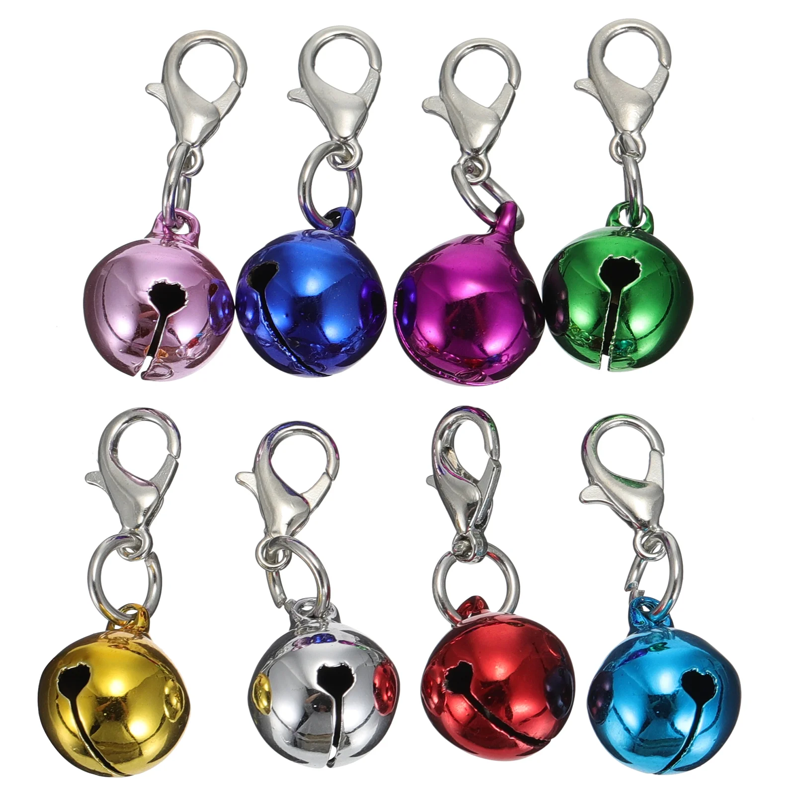 

24 Pcs Electroplated Bell Keychain 14mm Decorative Keyring Creative Key Accessories Exquisite Fine Workmanship Perfect Gifts