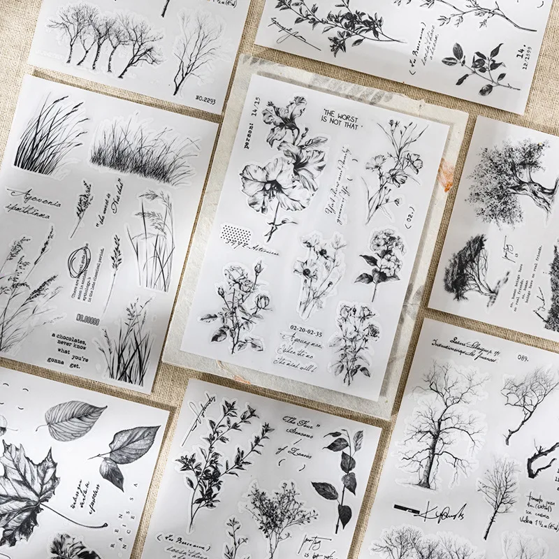 2pcs/lot Memo Pads Material Paper Traces of All Things paper Junk Journal diary Scrapbooking Cards Background Decoration Paper