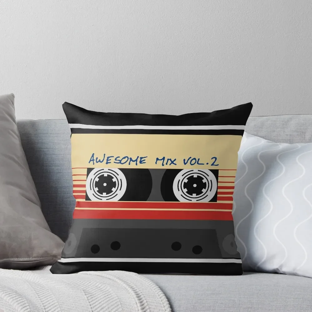 

Awesome, Mixtape Vol 2, Cassette, Retro, Throw Pillow sleeping pillows Couch Pillows