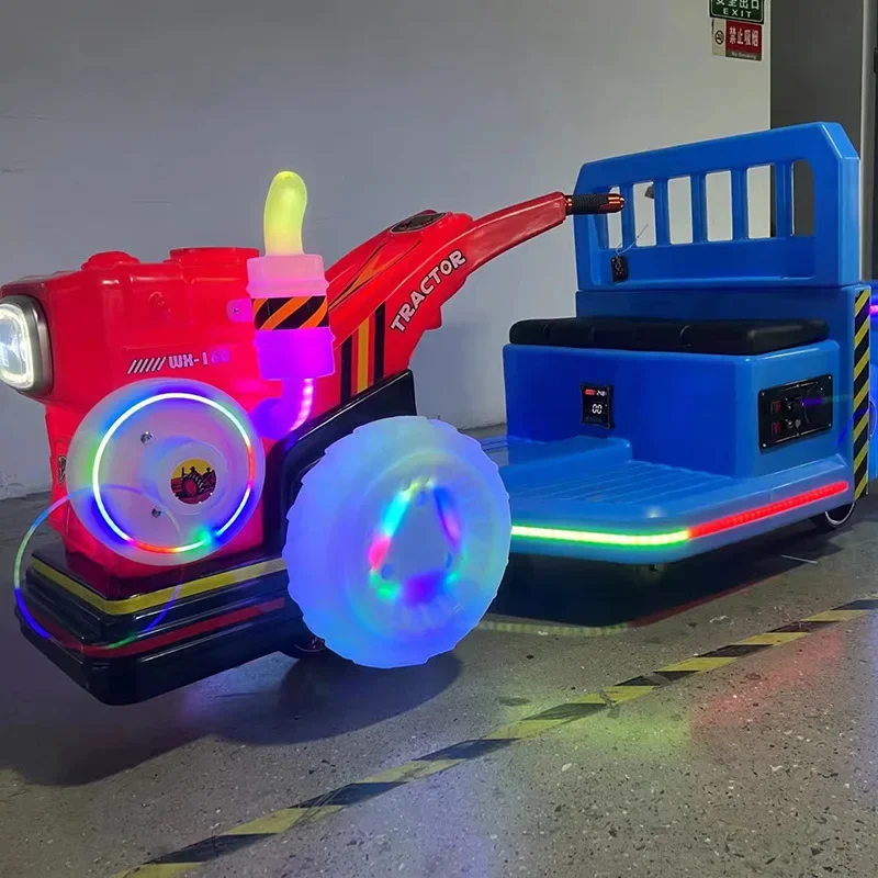 New children's square luminous amusement vehicle electric tractor outdoor square Internet celebrity project Park amusement