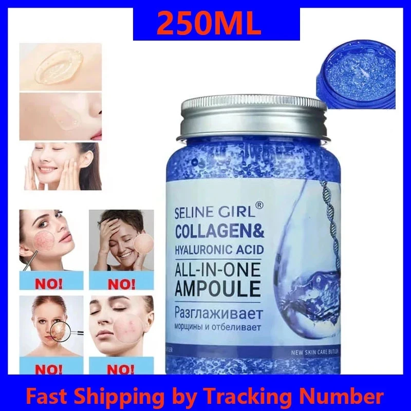 Suero facial de 250ml con ácido hialurónico y colágeno Seline Girl Farmstay, Cosméticos Coreanos, cuidado de la piel antiarrugas para la salud