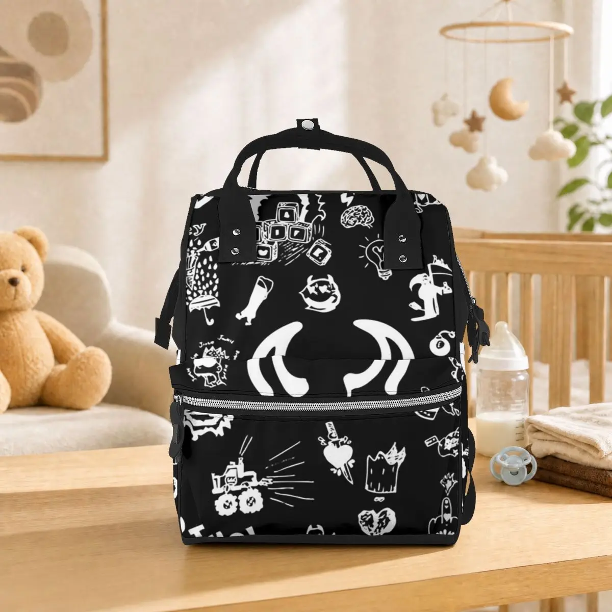 Yungblud Drawings Tattoo Sheet Student Backpack School Bag Hiking Travel Daypack for Men Women Bookbag Shoulder Bags