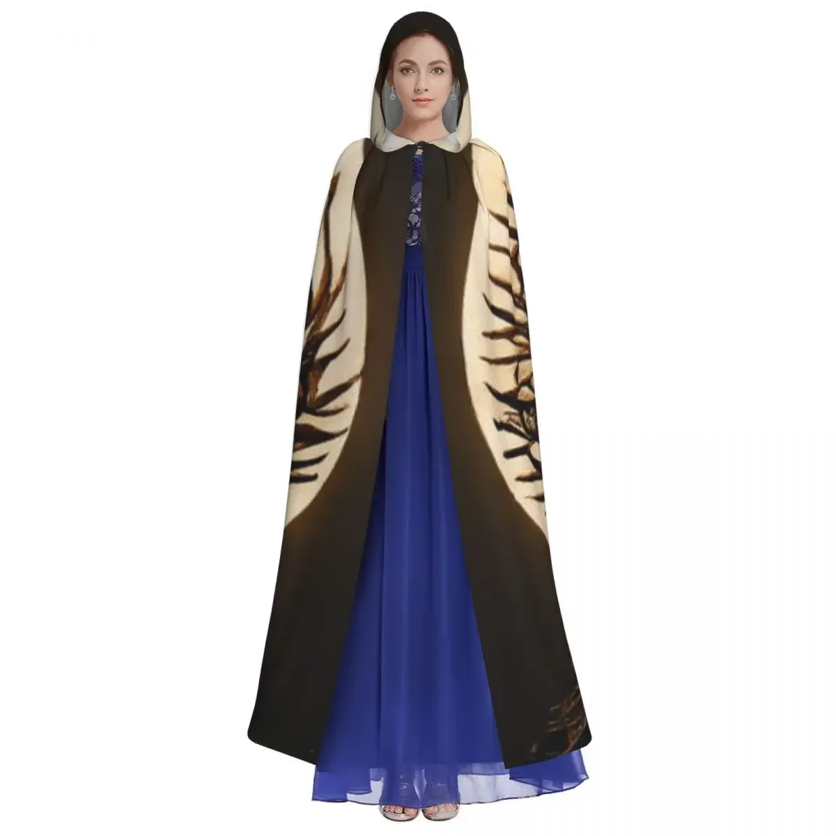 Long Cape Cloak Yggdrasil Tree Hooded Cloak Coat Autumn Hoodies