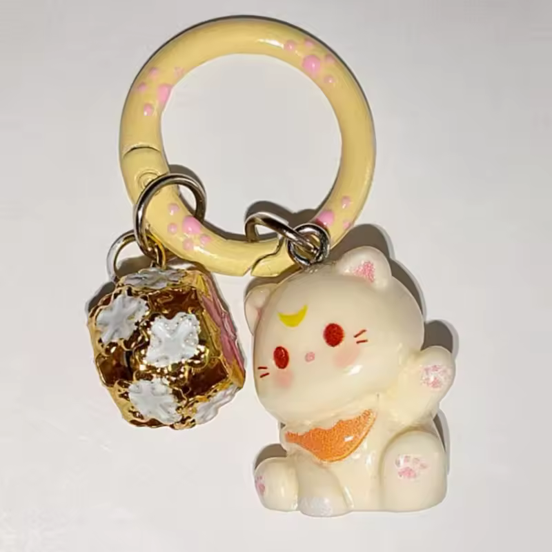 Fluffy Alpaca Elk Capybara Animal Keychains Resin Cartoon Lovely Funny Garlic Goose 3D Doll Pendant Bag Box Car Key Ring Jewelry - Image 24