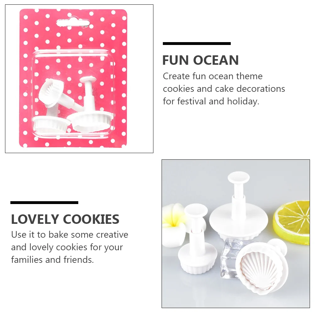 

9PCS Baking Mold Shell Shape Non Stick Easy Demould DIY Tool Muffin Chocolate Plunger Cookie Ocean Theme Festival
