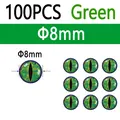 100pcs Green 8mm
