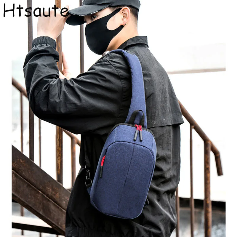 

Polyester Cloth Fashion Men's Chest Packs Crossbody Bag Men's Models Male Chest Bag Leisure Shoulder Satchel Large Capacity