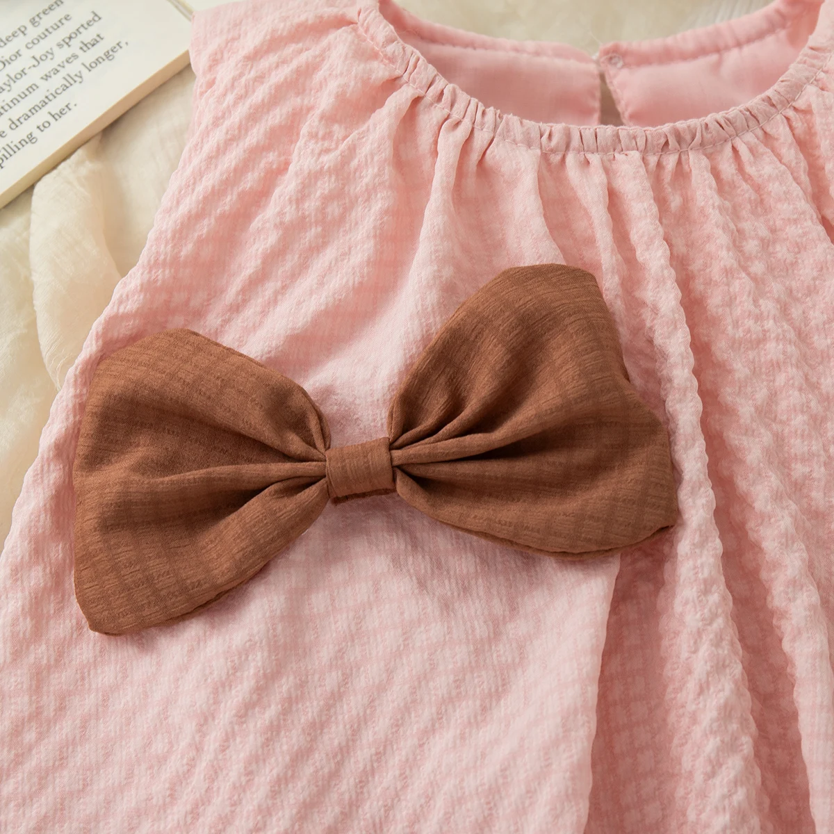 طقم ملابس للفتيات الصغيرات، بلوزة صيفية من القطن وسروال قصير، ملابس للفتيات الصغيرات، مجموعة شاطئ لطيفة للأطفال #5