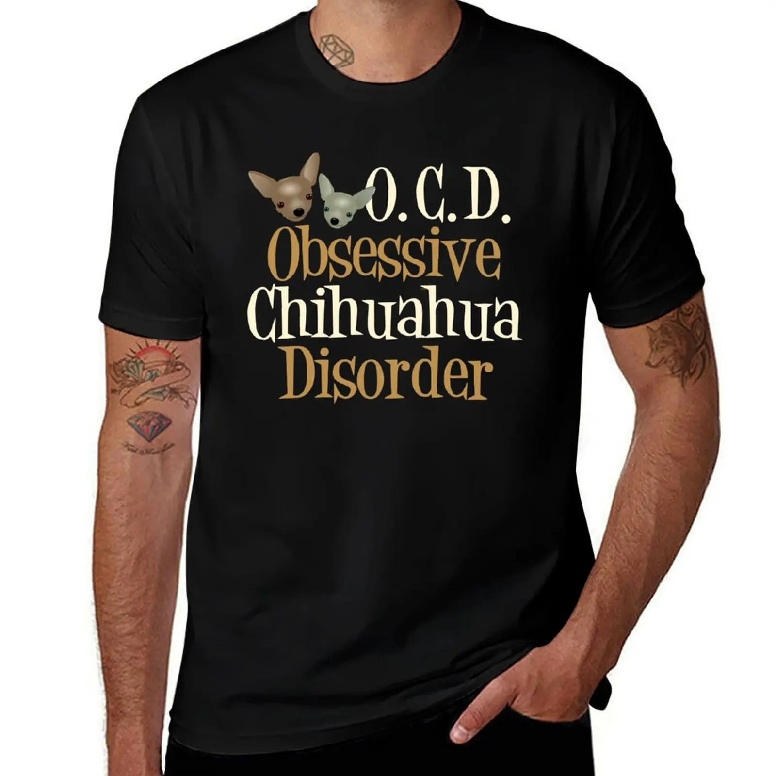 Funny Obsessive Chihuahua Disorder T-Shirt anime t shirts oversize T-Shirt