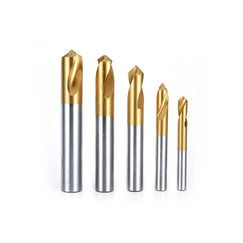 Spot Drill 90° 2-16mm Chamfer Mill Center Bit CNC Router Bit Milling Cutter Carbide End Mill Aluminum steel Metal Milling Cutter