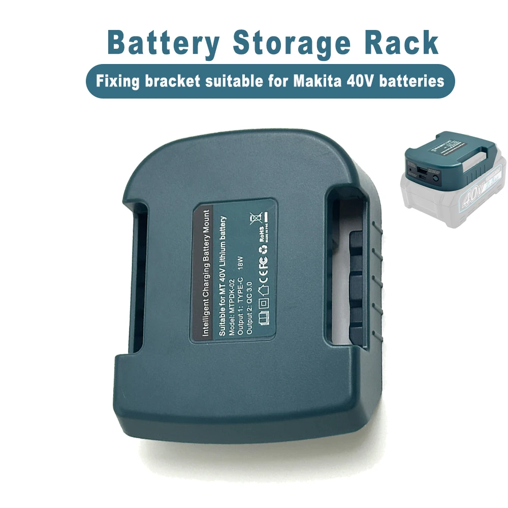 

Адаптер источника питания для литий-ионного аккумулятора Makita 40 В USB PD/QC3.0 для быстрой зарядки мобильного телефона и планшета (БЕЗ аккумулятора)