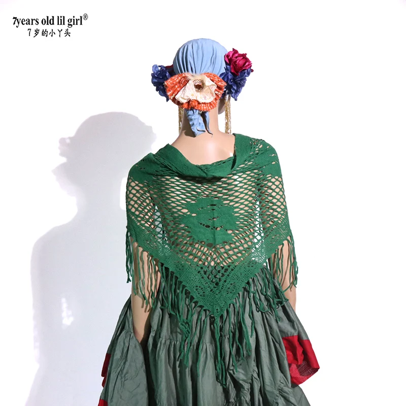 

Ажурный шарф для танца живота GYPSY Tribal Fushion, шаль на бедрах с бахромой, бурлеск, хлопушка HS1029