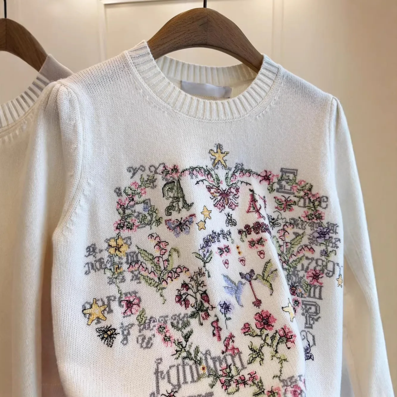 Fashion Printed Short Sleeved Knitted Shirt for Spring and Summer Korean Version High-end T-shirt Top