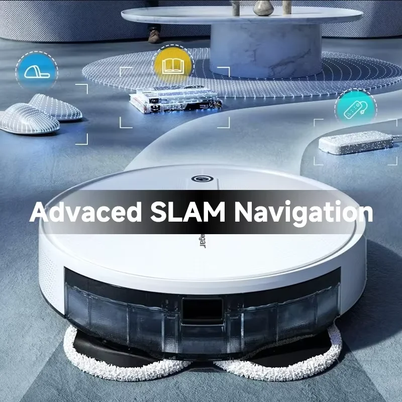 Arnagar S10, robot aspirador y fregadora inteligente con control remoto, autovaciado, control mediante aplicación, 12000 Pa, VSLAM, 5200
