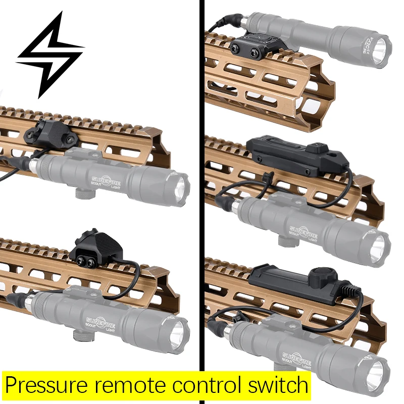 

SureFir M300 M600 Переключатель дистанционного управления давлением SF Plug Тактический фонарик Аксессуар OGL Лазерный переключатель Кран Plug Fit Picatinny
