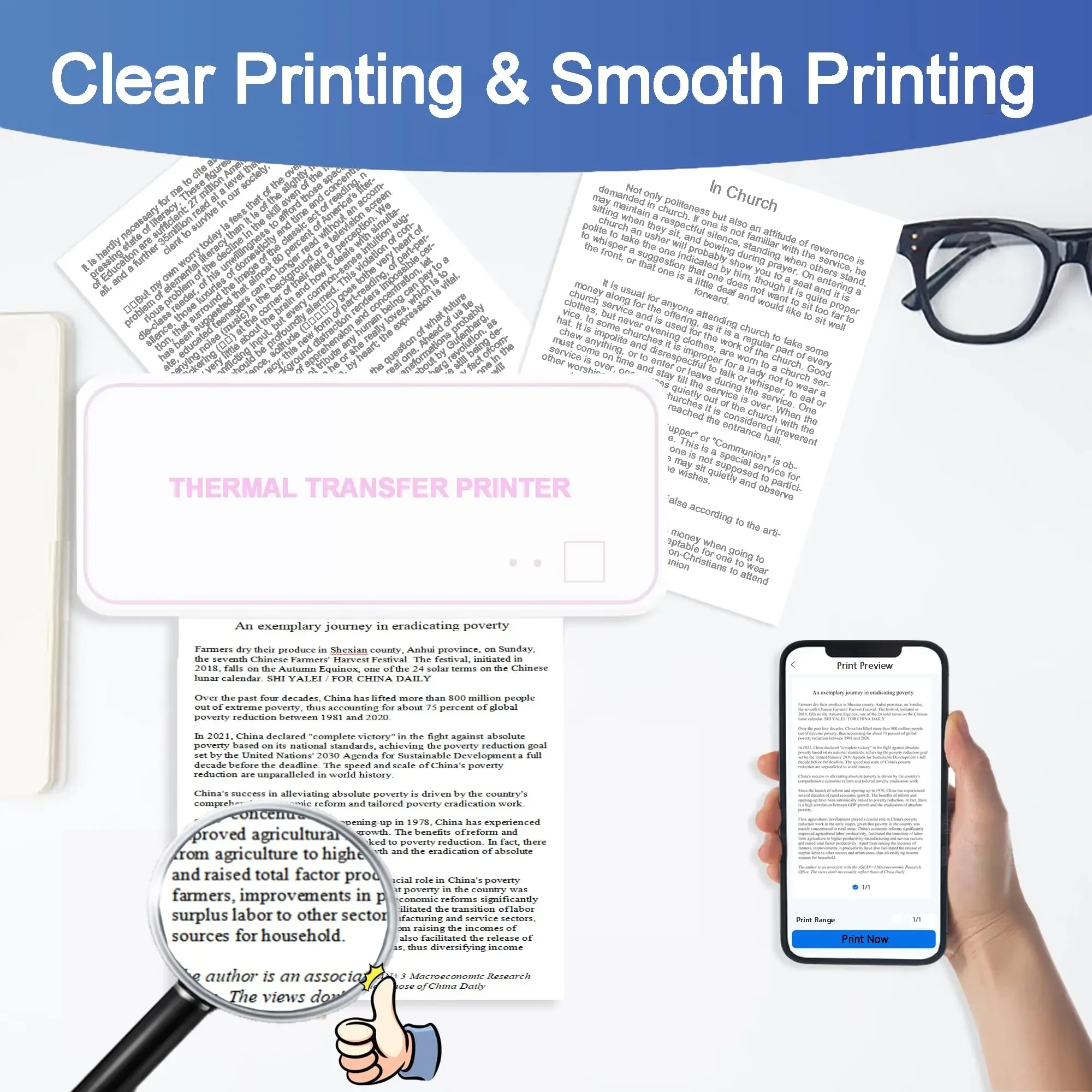 A4 High Quality Material Thermal Paper,Quick-Drying Latter Paper,Compatlbie With PD-A4 Thermal Printer For Office And Business