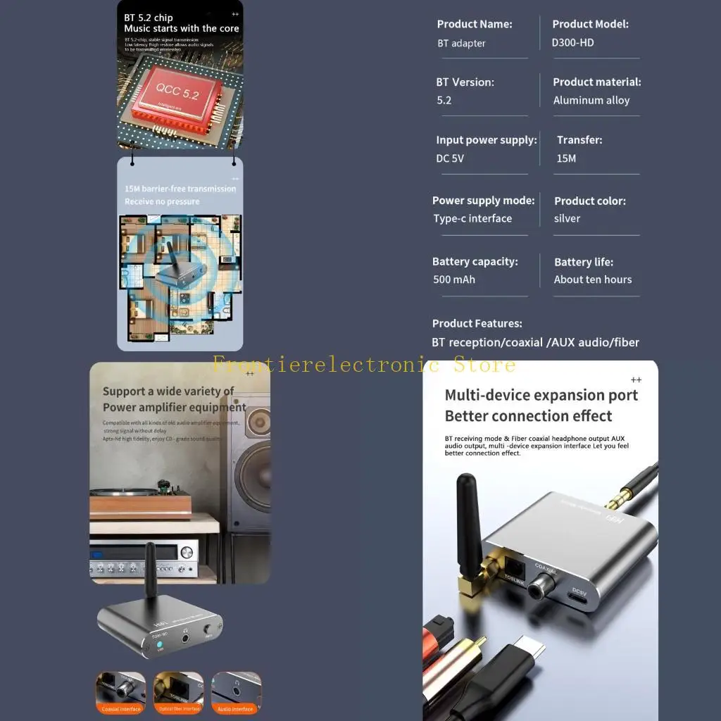 

G8DB Bluetooth-совместимый аудиоадаптер Оптоволоконный коаксиальный дополнительный преобразователь Csr — с низкой задержкой