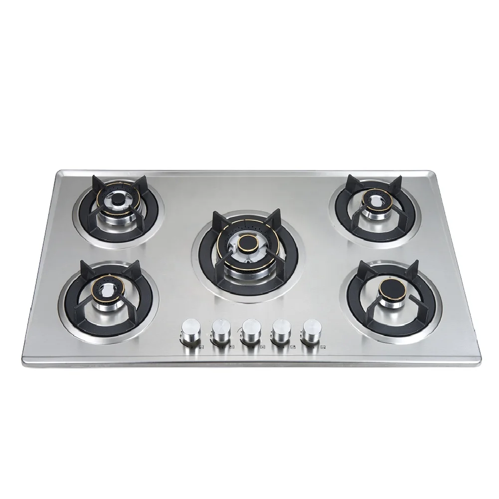 Built in 5 burner Gas Cooktops NG/LPG Gas Hob Wholesale Low Price Stove