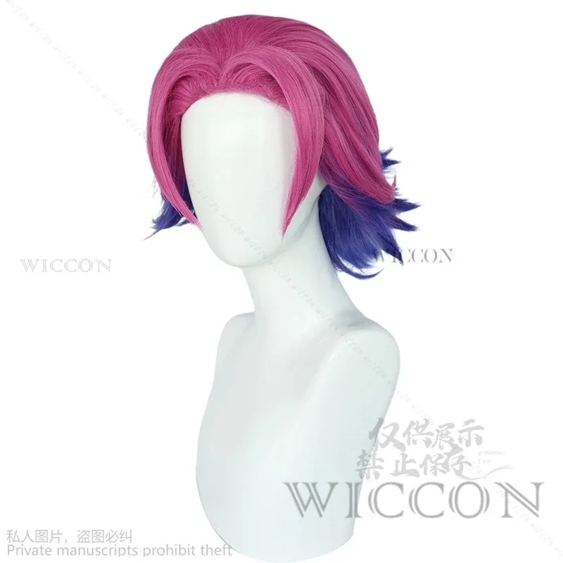 2025 yiyi Anime Cos Cosplay Wig Game LOL Heartsteel Shieda Kayn Short Heat Resistant Synthetic Hair Party Wigs + W view 3
