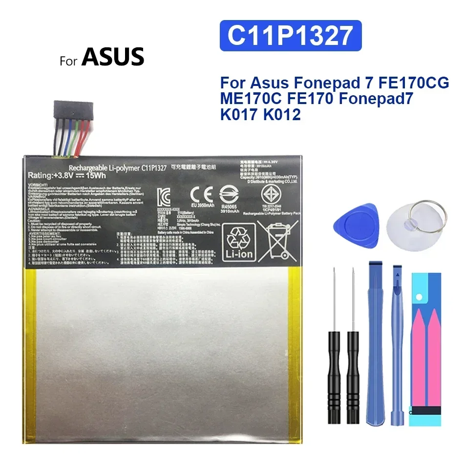 

Tablet Battery For Asus Fonepad 7 FE170CG ME170C FE170 Fonepad7 K017 K012 C11P1327 3910mAh with Track Code