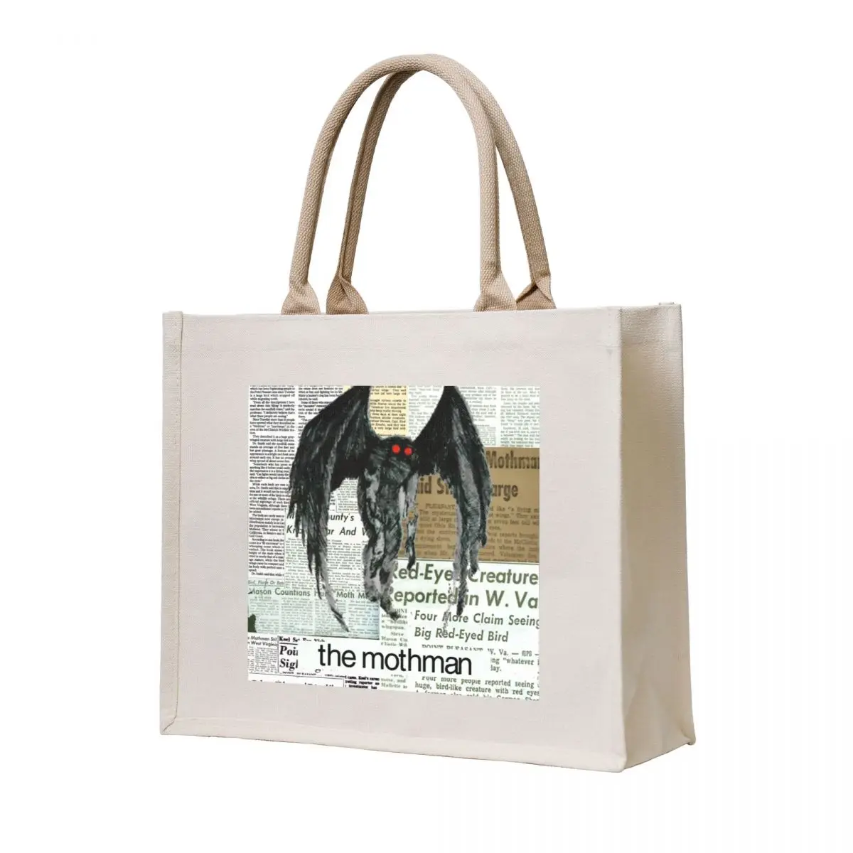

mothman newspaper articles Tote Bag tote bags cloth bags tote bag men's Shopper handbag