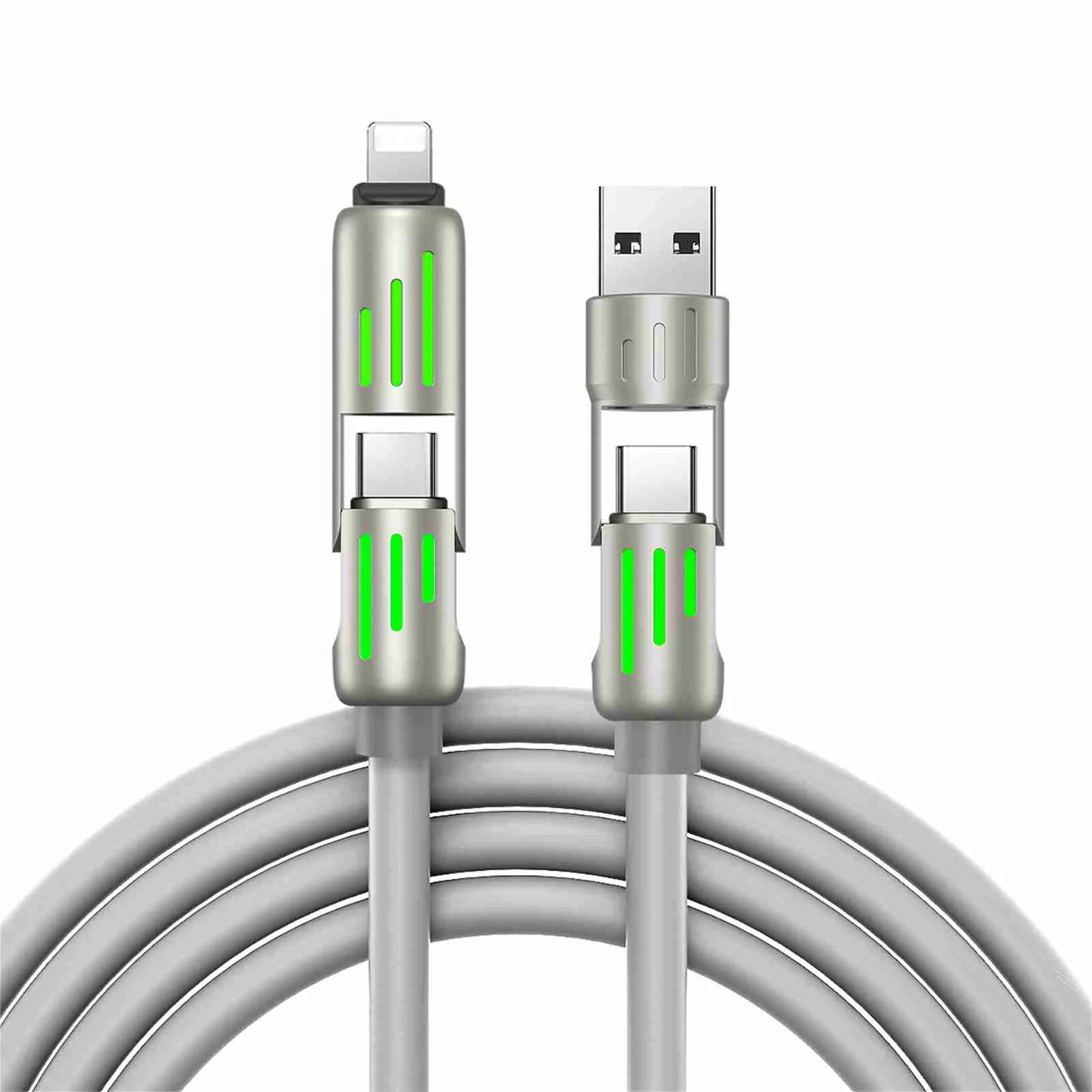 5VDC USB AM TIPO C A TIPO C Cable 7 colores Luz de respiración USB AM A USB C Cable 1,5 m