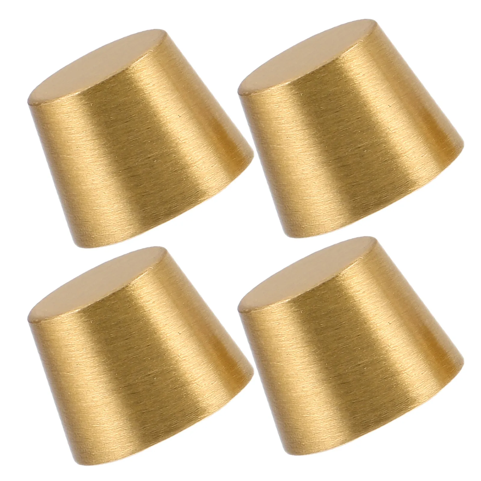 4Pcs Brass and Wood Tray Riser Feet Round Conical Design Sturdy Furniture Support Legs for Serving Board Cheese Board Bookshelf