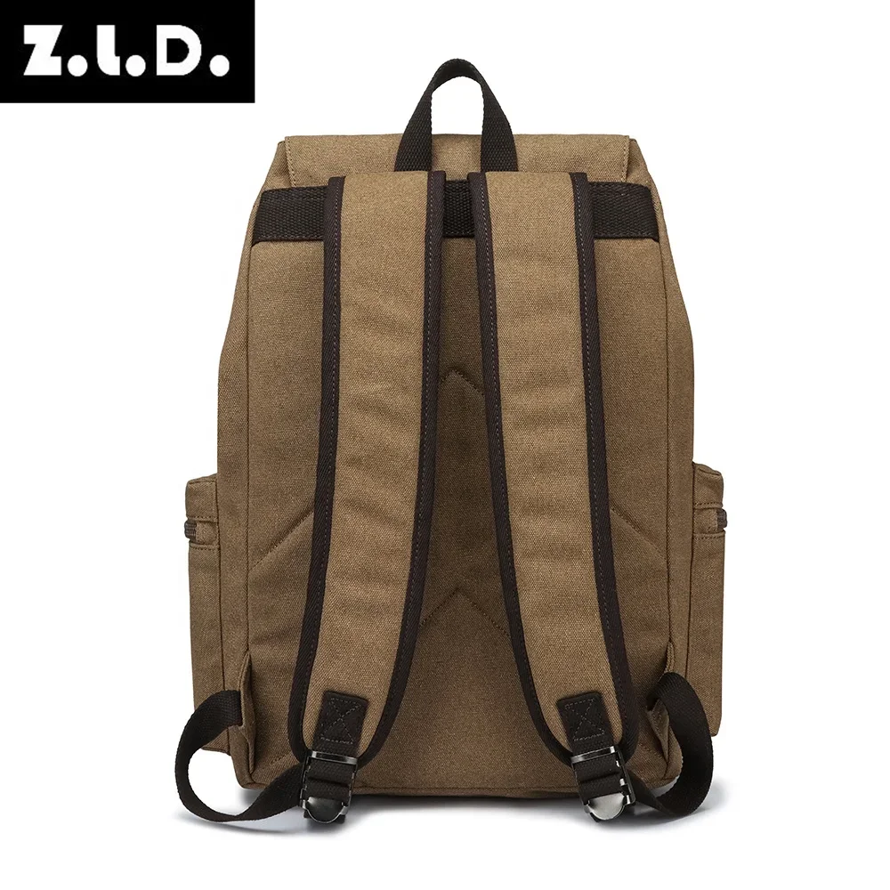 Mochila Vintage de lona para hombre, Bolsa Escolar de viaje, de gran capacidad, para ordenador portátil, de alta calidad