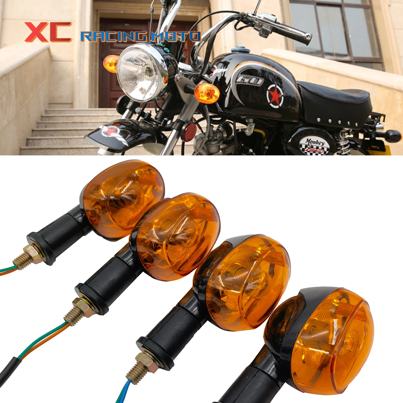 

2/4 Pcs Motorcycle Turn Signal Light Moto Indicators Flashers Blinkers Lamp For Honda Z50 Z50A Z50J Z50R Mini Trail Monkey Bike