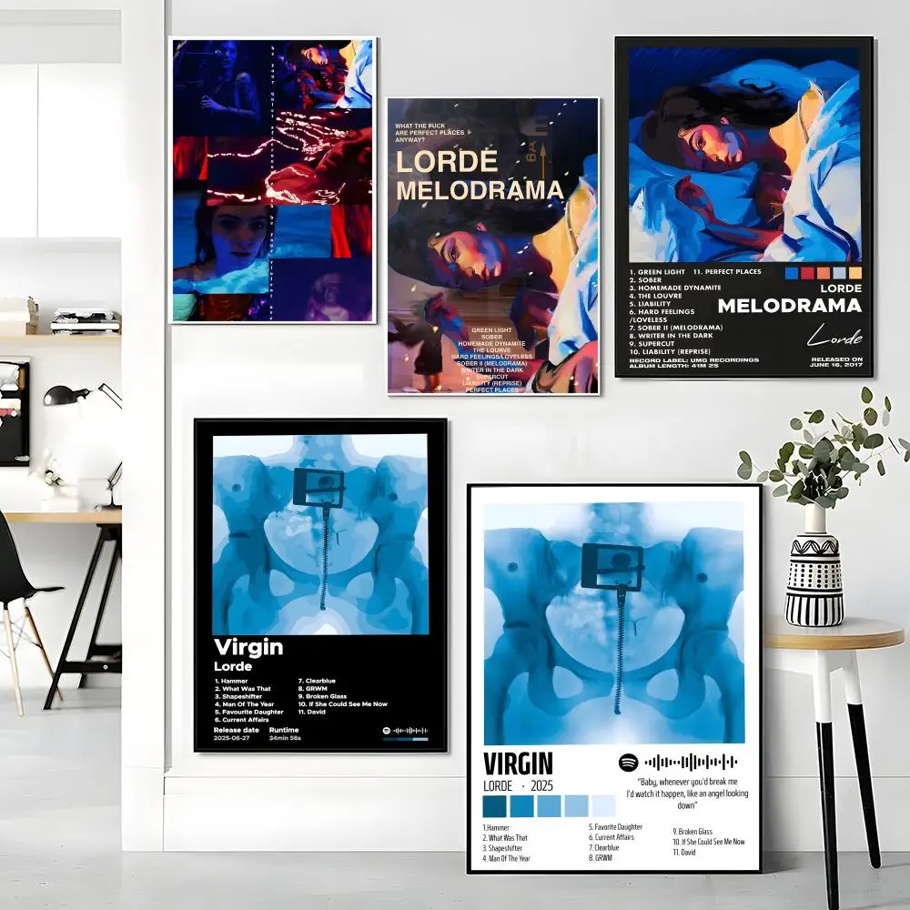 L-Lorde Poster Premium PP Wall Decal - Peel & Stick, HD Print, Waterproof Home Decor