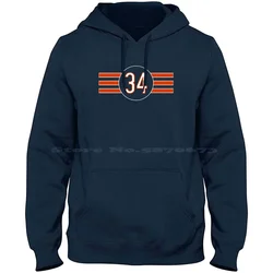 #34 On The Field , #1 In Our Hearts 100% Cotton Hoodie T Shirt Walter Payton Sweetness Chicago Football Da Bears Chi Town